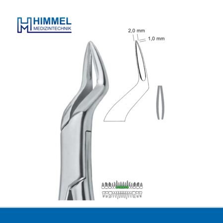 Extracting forceps, American pattern, upper jaw